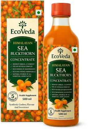 ECO VEDA 100% pure sea buckthorn pulp Juice Super Antioxidant (500ml)