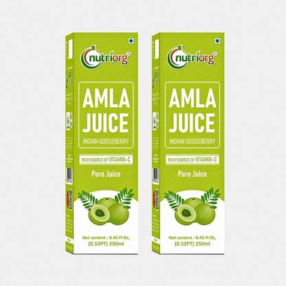 Nutriorg Amla Juice Good for hair & skin|Rich in vitamin C|Anti Aging|No sugar