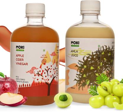Moki Apple Cider Vinegar with Amla Juice - Good for Gut Health and Immunity