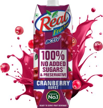 Real Activ Cranberry Juice | No Added Sugar | No Added Preservative | Refreshing
