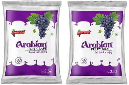 arabian Pulpy Grape Juice 2 packets x 2.5 litres each Real & Natural grape pulp juice