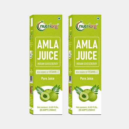Nutriorg Amla Juice Good for hair & skin|Rich in vitamin C|Anti Aging|No sugar
