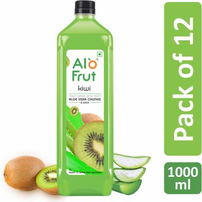 ALOFRUT Kiwi Aloevera Chunks & Juice 1000mL | Ready to Serve Fruit Drink