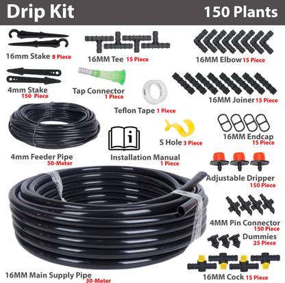 Bhagirath Drip Irrigation Garden Watering Drip Kit (150 Plants) Drip Irrigation Kit