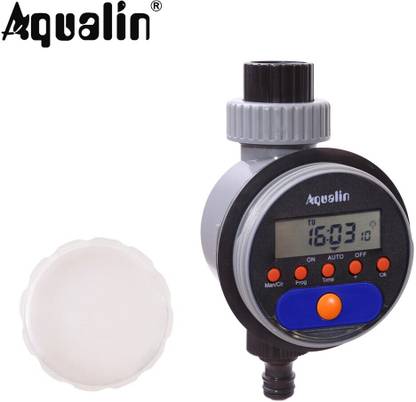 Agromato Ball Valve Drip Irrigation Timer|LCD Display|Universal Tap Adapter|Batteries Drip Irrigation Kit