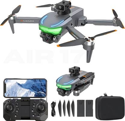 Ezerio A17 Aerial Smart Modes Drone Foldable Brushless Motor WiFi FPV Kids-Quadcopter Drone