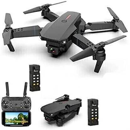 Drone A E88 PRO 4K WiFi Dual Camera for Adults & Kids and Toy (Black) Drone