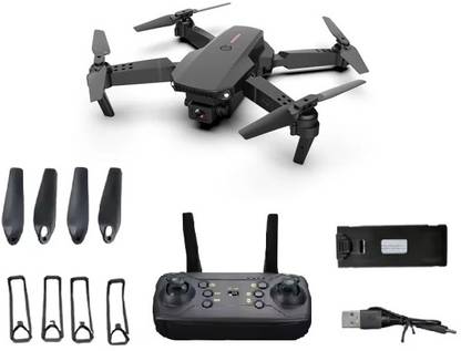 RECTITUDE E88 Foldable Quadcopter WiFi 480P FPV HD Camera Photos/Videos | Position Locking Drone