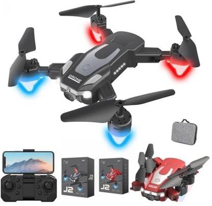 KUKKUTRADERS J-2 DRONE Dual Foldable RC Drone 360 Degree Altitude Hold, Headless Mode Drone
