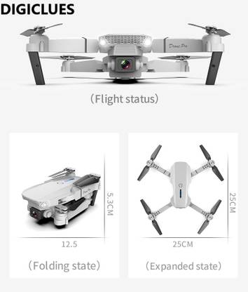 DigiClues E88 Pro Brushless Drone Camera 4K Aerial Photography UAV Quadcopter Optical Flow Drone