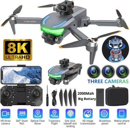ERH India A17 AERIAL Drone with Obstacle Avoidance, 1080P Triple Gimbal Camera Drone