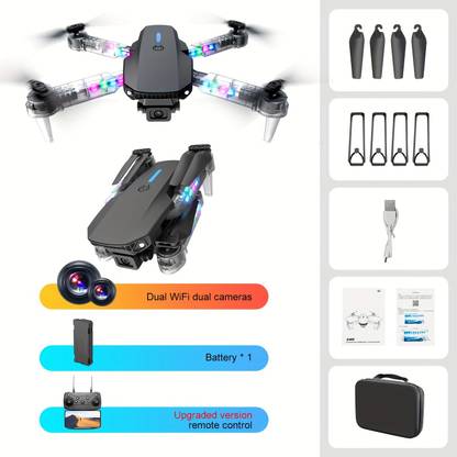 DXP New E88D PRO Remote Control Drone Dual Camera Drone With LED Drone