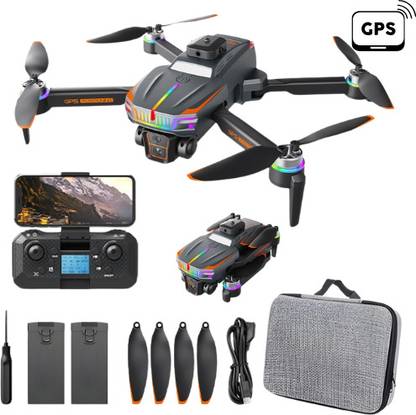 FitPro J6 GPS Drone | HD Dual Camera | Mini Display Remote | Dual Battery Drone