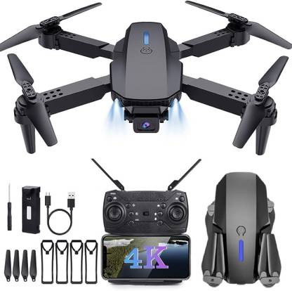 DRAVYA IMPEX E88 Pro Drone upgraded version Drone with 4k Camera Foldable 1080P HD Drone