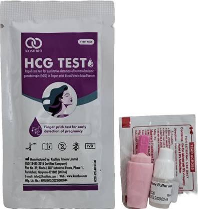 MediLytic Biomedicals Pregnancy Test kit (Finger Prick Method)- Pack of 1 card Blood Test