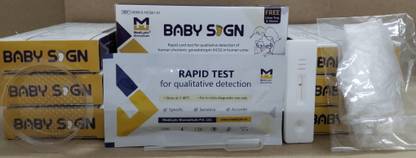MediLytic Biomedicals BABY SIGN Self Test Pregnancy Kit with Urine Tray, Gloves (Pack of 3) Urine Drug Test
