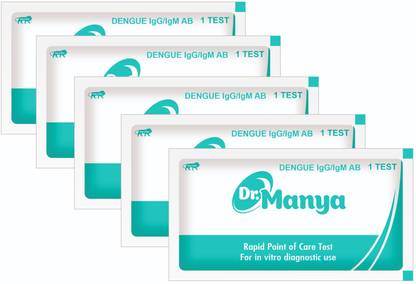 Dr.Manya Dr. Manya Dengue IGG/IGM Antibody Test Kit - Pack of 5 Tests Antibody Test Kit