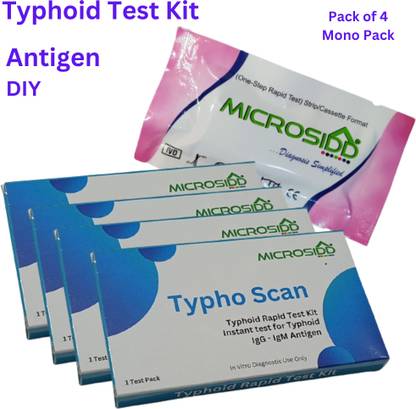 MICROSIDD Typhoid Pack of 4 Antigen Self Test Kit