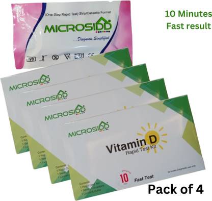 MICROSIDD Vitamin D Rapid Test kit (Pack of 4) Blood Test