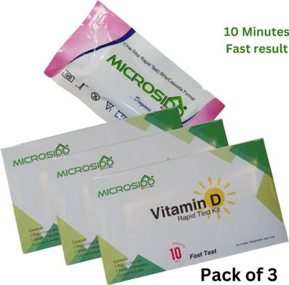 MICROSIDD Vitamin D Rapid Test kit (Pack of 3) Blood Test