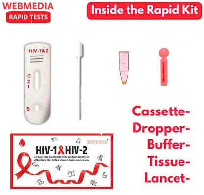 WebMedia -3rd generation, Self & quick, HIV Type 1&2, in Serum/Plasma/Whole Blood Test