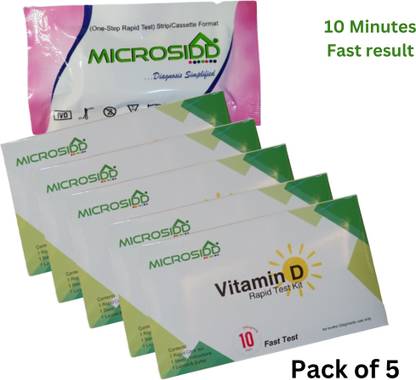 MICROSIDD Vitamin D Rapid Test kit (Pack of 5) Blood Test