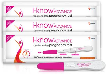 i-know Advance (Accurate results in 3 Min With Grip and Cap)pack of 3 Pregnancy Test Kit