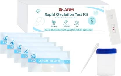 B-Arm Ovulation Detection Kit with 5 Cassettes & 1 Reusable Container for Women| Urine Drug Test