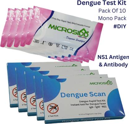 MICROSIDD Dengue NS1 IgG IgM Pack of 10 Antigen Self Test Kit