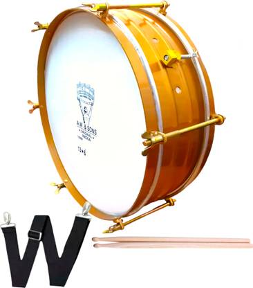 Mayur Musical Golden Side Drum Set - Perfect for Marching Bands and Performances Acoustic 1 Drum Kit Set