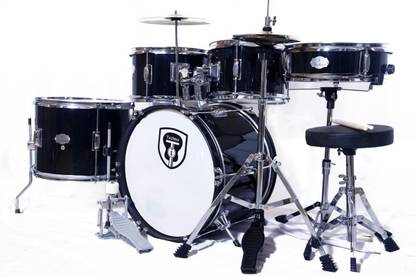 TECHNO TM-AD005 Black Acoustic Drum Set Acoustic 5 Drum Kit Set