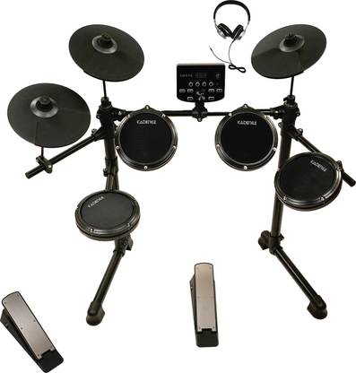 KADENCE 7 Piece K-EDR-MD200A-BT Electronic Drum Set, Electric Drum Set for Beginners Electric 1 Drum Kit Set