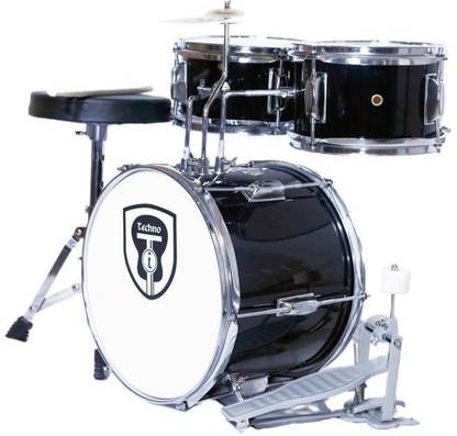 Techno TM-AD003 Black Acoustic Drum Set Acoustic 3 Drum Kit Set