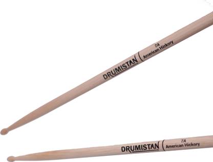 Drumistan Percussion Drumistan Classic Maple Wood Balanced Single Pair Wood Tip Drum Sticks (7a) 7A Drumsticks