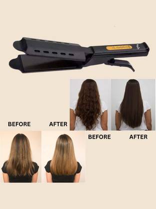 ktein Curling & Straightening Iron with 4 Gears & Ceramic Ultra Tourmaline Plates Free Standing Dryer Holder