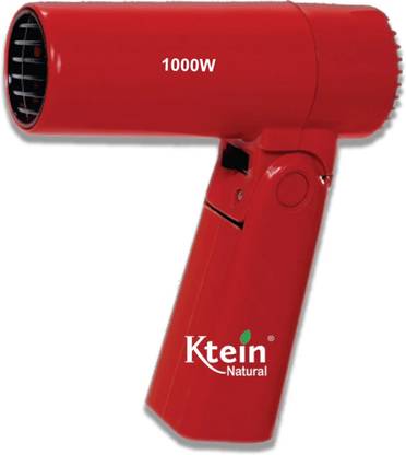 ktein Mini Hair Dryer with Concentrator Nozzle, Dual Function Switch, and Hanging Loop Free Standing Dryer Holder