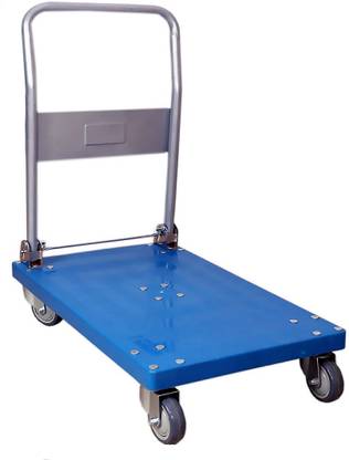 Aarvik Material Handling Premium Quality Industrial Trolley ABS Plastic 200kg Capacity Platform Trolley