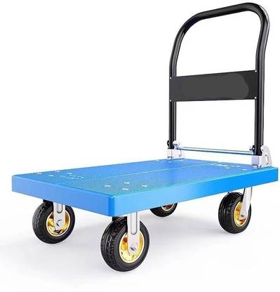 NUTRONICS NSHT-200kg Plastic Foldable Platform Trolley for Heavy Warehouse & Industries Platform Trolley