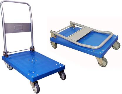 Aarvik Portable Foldable Multi-functional Platform Trolley with Break 200 Kg Capacity Platform Trolley