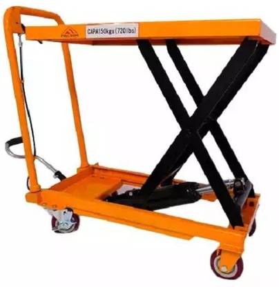 Fulcrum 150 Kg Loading Capacity Hydraulic Scissor Lift Table, Table Height Platform Trolley
