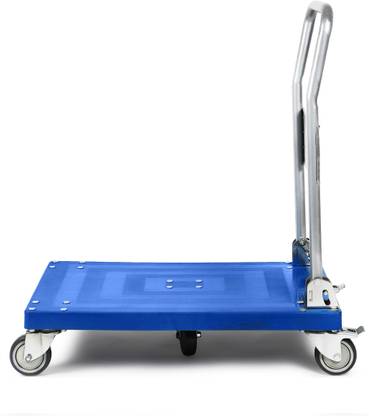 Aarvik Plastic Platform Trolley with 150 kg Capacity, Multi-Functional Dolly Push Cart Platform Trolley