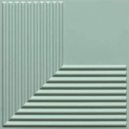 Decoraids Self Adhesive PVC Wall Panel Elegant Lines Wall Panels 1x1 Ft. Green Drywall Panel