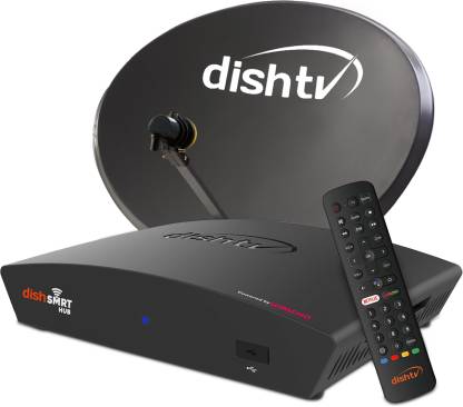 Dish TV SMRT HUB HD Set Top Box DTH Connection + Gujarati 1 month Budget Delight HD Pack & Installation