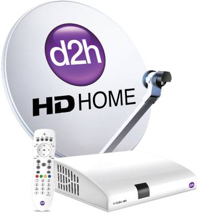 D2H SMART+ HD Set Top Box - DTH Connection with Telugu 1 Month Family Kids SD Pack & 6 OTT Apps at No Extra Cost
