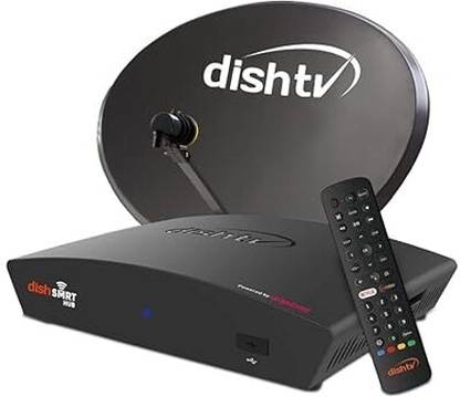 Dish TV Smart+ Stream Android Set Top Box | 1 Month Watcho Max Royale Hindi HD Pack | DTH + OTT Apps | No Extra Cost