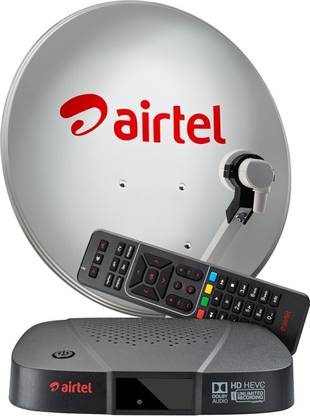 Airtel Digital TV HD Set Top Box|1M Telegu Entertainment|Standard Installation With 1 Month FTA Pack (Only for South India)+ Recording Feature + Free Standard Installation