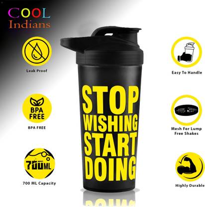 FIT FOCUS FITFOCUS_101_Premium Sports Combo Of Gym Shaker Bottle With Blender ball. 700 ml Shaker