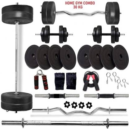POWER FITNESS 30 KG GYM DUMBLLE CURL STADE ROD Adjustable Dumbbell