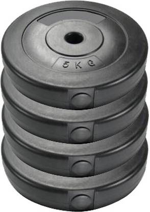 COGNANT Fitness 20kg (4 * 5kg) PVC Weight Plates (Best Quality for Home Usage) Adjustable Dumbbell