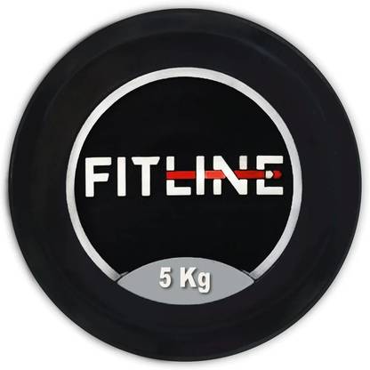 fitline Round Rubber Dumbbell 5 Kg (Set) (Pair of 2) Fixed Weight Dumbbell